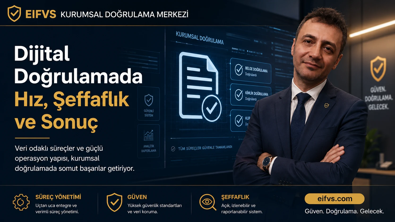 Prof. Dr. Bilal Semih Bozdemir EIFVS dijital doğrulamada hız şeffaflık ve sonuç manşetinde