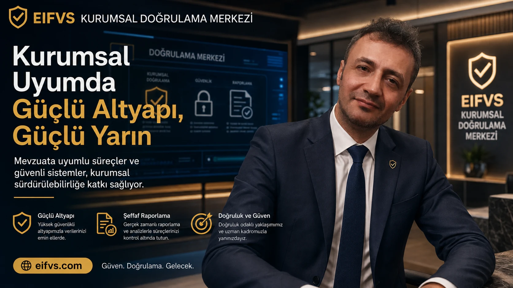 Prof. Dr. Bilal Semih Bozdemir EIFVS kurumsal uyumda güçlü altyapı ve güçlü yarın manşetinde